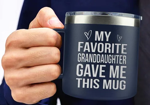 Miniatura 2 de Regalos para el abuelo de la nieta, el nieto, los niños en el Día del Padre, Navidad, cumpleaños - Tazas de café divertidas para regalar a