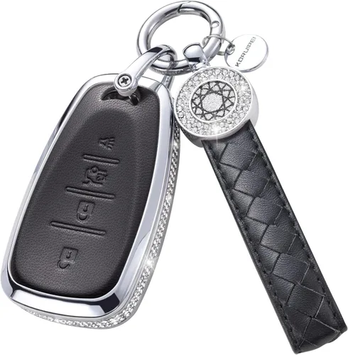 Miniatura 15 de Funda para llavero compatible con Volvo, cuero negro con cristal de protección de 360 grados para XC90, XC60, XC40, S60, S90, V60, V90, Polestar 1