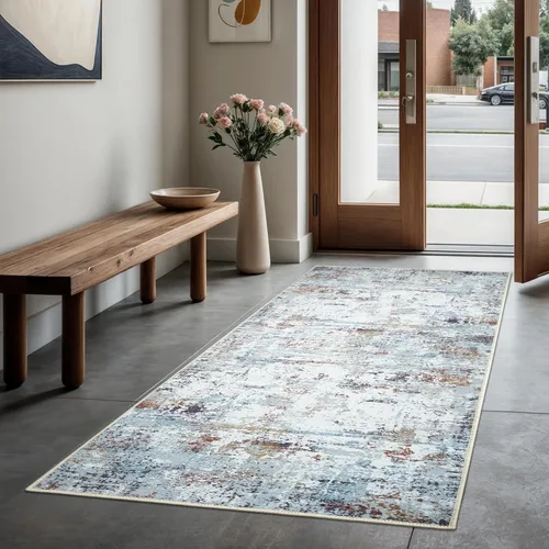 Miniatura 9 de GLN Rugs Contemporary Collection - Alfombra de felpilla lavable a máquina, contemporánea, antideslizante, de pelo corto, alfombra de felpilla