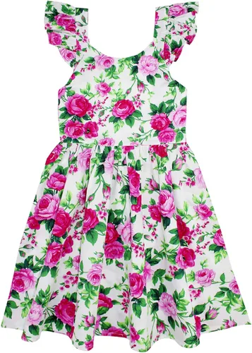 Miniatura 272 de Vestido de verano para niña, de algodón, con diseño floral