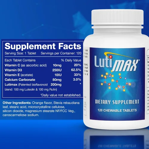 Miniatura 2 de Luti max Complejo de luteolina con rutina, suplementos cerebrales de apoyo inmunológico, bioflavonoides con vitamina C, D y E para problemas