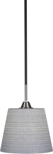 Miniatura 22 de Toltec Lighting Paramount - Mini colgante de 1 luz en acabado negro mate con cristal de arte perla de 7 pulgadas y estilo negro