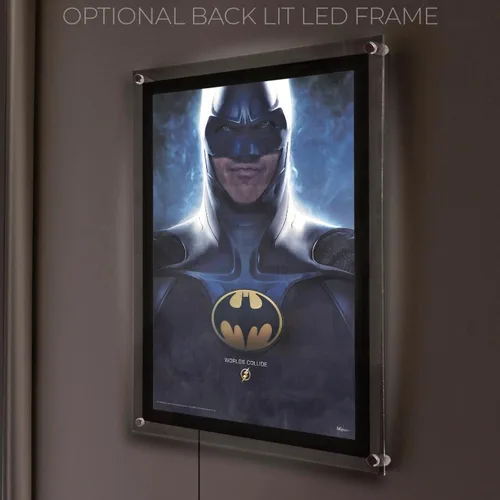 Miniatura 7 de MIGHTYPRINT DC Comics - The Flash - Michael Keaton Batman Worlds Collide - Arte de pared duradero de 17 x 24 pulgadas, no hecho de papel