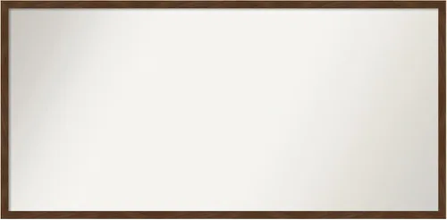 Miniatura 34 de Amanti Art Espejo de pared personalizado no biselado (23 x 25 pulgadas), marco estrecho marrón Carlisle, varios tamaños personalizados, espejo