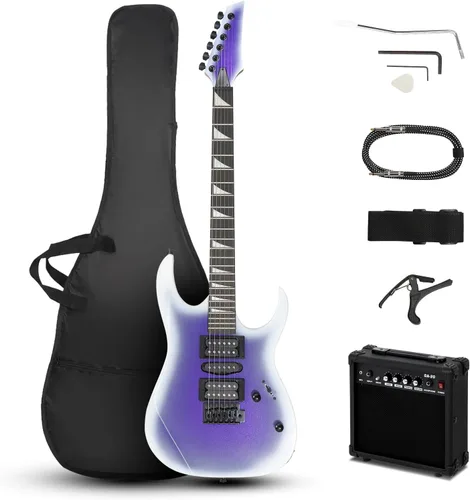 Miniatura 7 de Ktaxon Guitarra Eléctrica de 39" con Amplificador de 20 Vatios, Kit de Guitarra de Inicio Modelo 170 de Tamaño Completo para Principiantes