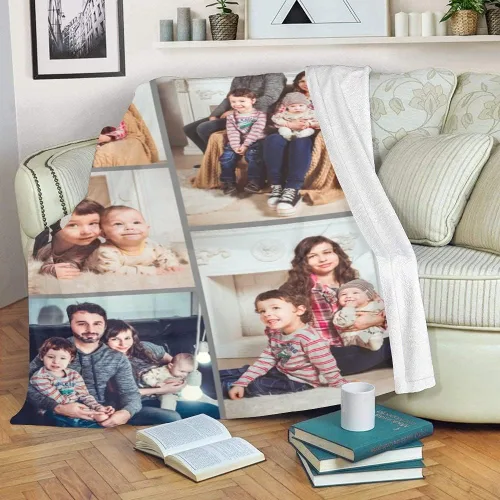 Miniatura 3 de Manta personalizada con foto, manta de franela suave universitaria, manta personalizada para regalos (5 fotos, 30 x 40 pulgadas)