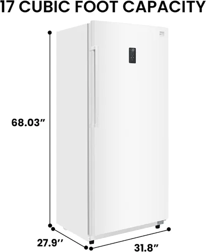 Miniatura 7 de Congelador vertical Kenmore - Refrigerador/congelador convertible, 4 estantes, listo para garaje, almacenamiento de carne, descongelación