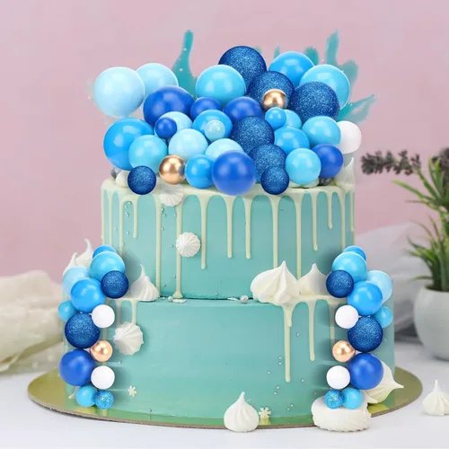 Miniatura 5 de Maitys 216 piezas de bolas para decoración de tartas, mini globos de espuma en forma de bola, para decoración de pastel para baby shower, fiesta