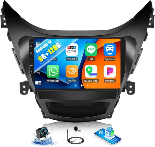 Miniatura 11 de SIXWIN 1G+32G Radio de Estéreo de Coche Android para Hyundai Elantra 2011 2012 2013 con Apple Carplay Inalámbrico Android Auto Bluetooth pantalla