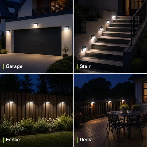 Miniatura 8 de TECKNET 248 Luces LED Solares para Exteriores y Sensor de Movimiento, Paquete de 4, Ángulo de 300° y 3 Modos de Iluminación, Luces Solares