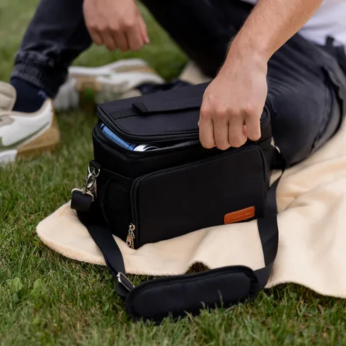 Miniatura 5 de Carrywell Lonchera aislada (no fabricada en China) para hombres, lonchera para hombre, a prueba de fugas, plegable, enfriador de lados suaves