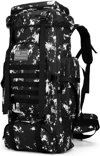 Miniatura 35 de Mochila de senderismo W WINTMING para hombres 70L/100L, mochila de campamento, mochila militar Molle, paquete de asalto de 3 días para escalada