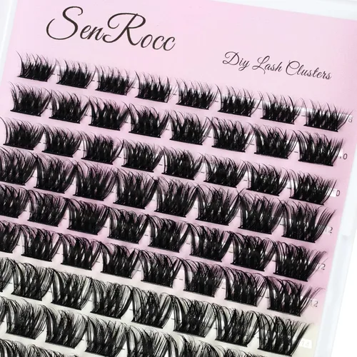 Miniatura 24 de Extensiones de racimos de pestañas, 240 unidades, extensiones de pestañas largas individuales 40D, aspecto natural, pestañas de imitación de visón