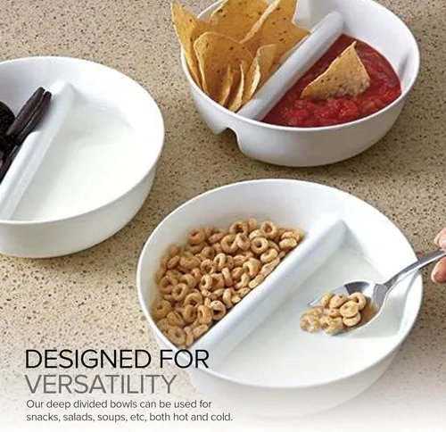Miniatura 2 de Just Solutions Crunch - Cuenco para cereales antiempañamiento, mantiene los cereales crujientes, sin BPA, apto para microondas, helado, cobertura