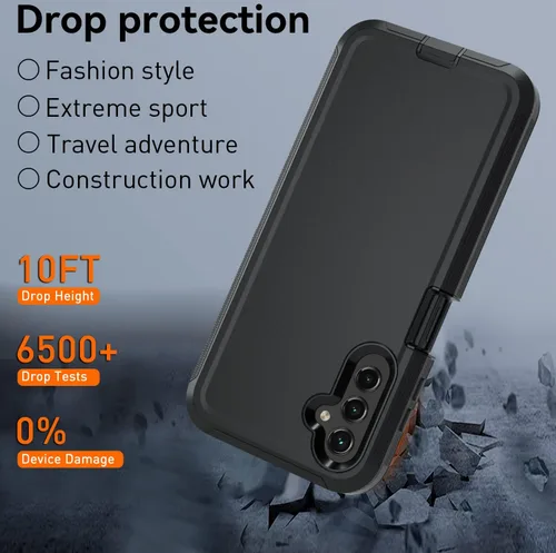 Miniatura 5 de Funda para Samsung Galaxy A14 5G, A14 5G resistente, [protección de grado militar] [a prueba de golpes] [a prueba de caídas] [a prueba de polvo]