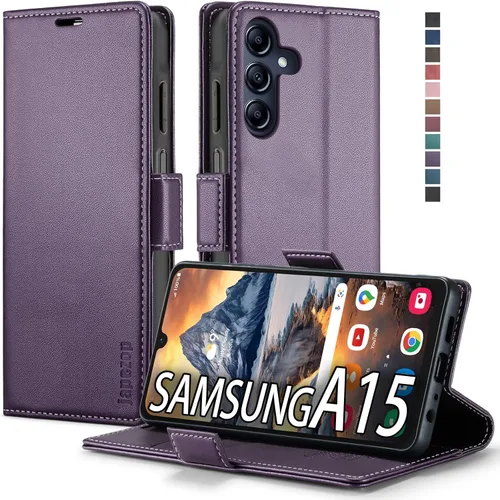 Miniatura 38 de Funda para Samsung Galaxy A13 5G, Samsung Galaxy A13 5G con tarjetero [bloqueo RFID] atril magnético, funda de cuero con tapa para Samsung Galaxy