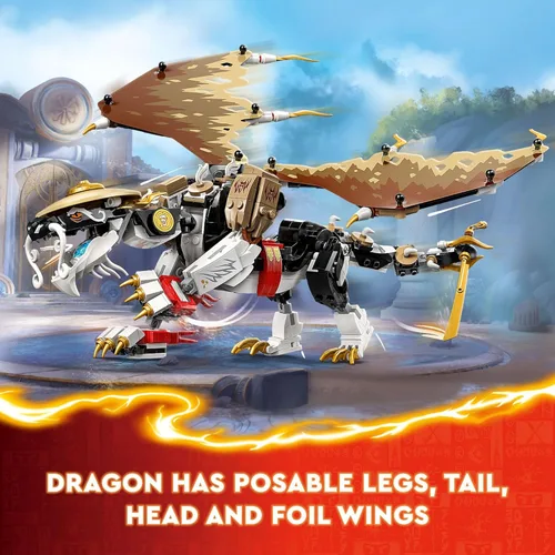 Miniatura 3 de LEGO NINJAGO - Figura de acción de Egalt The Master Dragon, juego de batalla de juguete de héroe con 5 minifiguras ninja para juego grupal