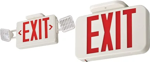 Miniatura 9 de Lithonia Lighting ECRG BasicsTM - Combo de luz de emergencia/salida y luz de emergencia LED cuántica, prueba manual, 220 lúmenes