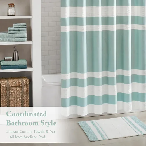 Miniatura 5 de Tapete de baño reversible de algodón Aqua