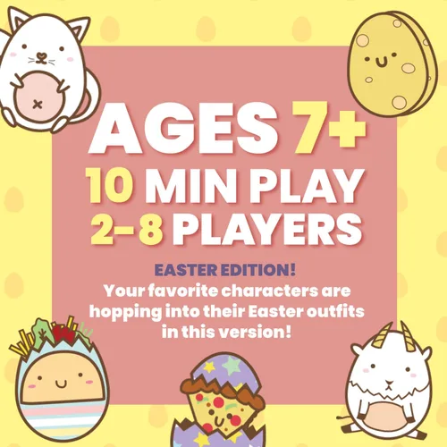 Miniatura 4 de Taco Cat Goat Cheese Pizza Edición Pascua Juego de cartas para noche de juegos familiares Relleno de cesta de Pascua sin dulces Rondas de 15