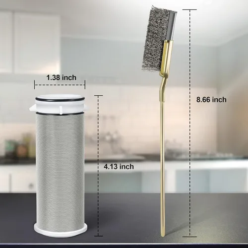 Miniatura 4 de Enhon - 2 filtros de sedimentos giratorios de repuesto para filtros de sedimentos giratorios de 50 μm con cepillo compatible con filtro de agua