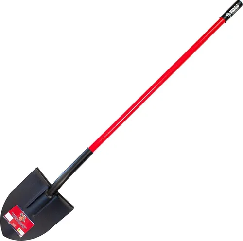 Miniatura 8 de Bully Tools - Pala resistente de punta redonda, mango de fibra de vidrio de calibre 12, construcción de metal, ideal para jardinería, excavación