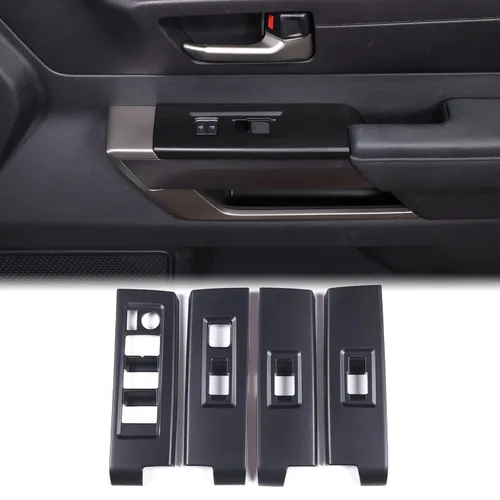 Miniatura 14 de Aunginsy Cubierta de Panel de Moldura de Botón de Elevación de Vidrio para Puerta de Automóvil Compatible con Toyota Tundra/Sequoia 2022-2025