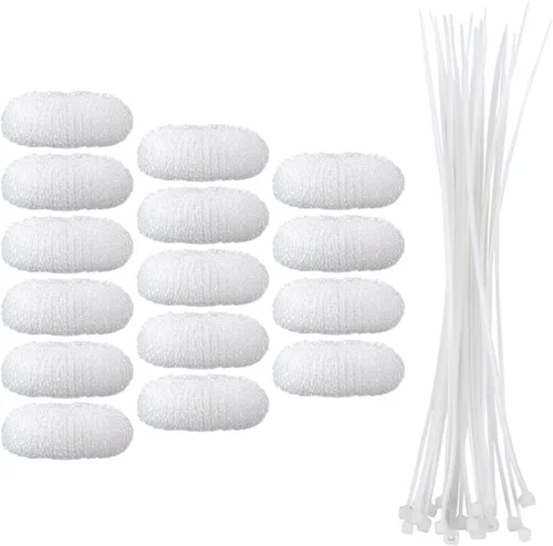 eBoot 15 unidades Lint trampas Lint Snare Filtro Malla de Lavadora Manguera de lavandería con 15 unidades Cable Ties