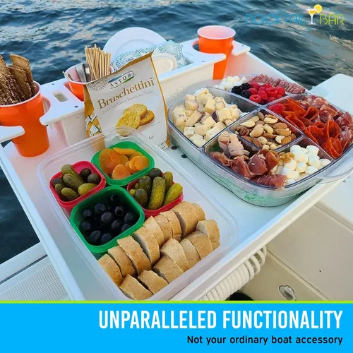 Miniatura 7 de Docktail Mesa de barco utilitario y accesorio de almacenamiento: elige tu soporte, color y nombre personalizado A - Blanco