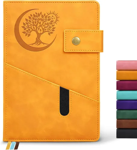 Miniatura 12 de PAIBAS Cuaderno en blanco, cuaderno de bocetos A5 de cuero de tapa dura con 200 páginas de papel grueso en blanco para hombres y mujeres, diario