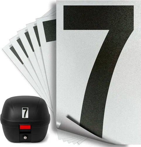 Miniatura 99 de iSYFIX Calcomanías de vinilo negro número 0 (Zero) – Paquete de 6 calcomanías de 1.5 pulgadas – Calcomanías de alta calidad, fondo reflectante