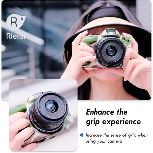 Miniatura 7 de Rieibi EOSR50 EOS R50 Funda protectora de silicona suave para cámara Canon EOS R50 EOSR50 Vlogging, ligera EOS R50 Funda para cámara de cámara Grip