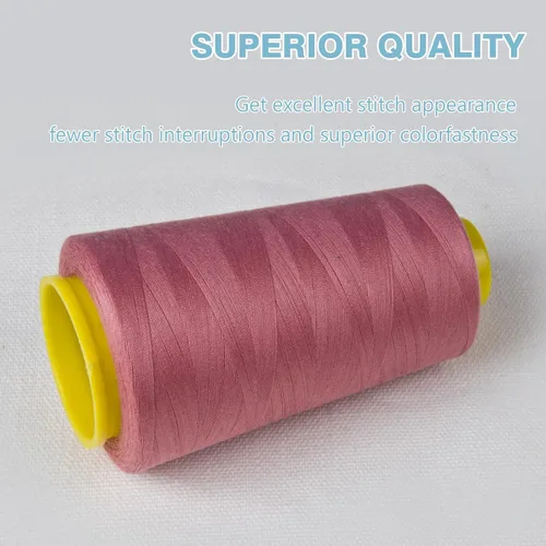Miniatura 61 de Hilo Serger de Jengibre, Hilo Multiusos para Coser, Poliéster, 4 Conos de 2740 Metros Cada Carrete para Máquina de Coser 4 Jengibre