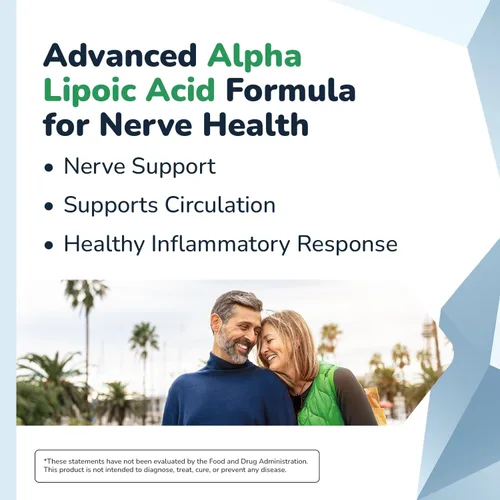 Miniatura 2 de Nervala - Ácido alfa lipoico 600 mg - Suplemento antioxidante ALA para nervios, energía y circulación - Extra fuerte con benfotiamina - Fabricado