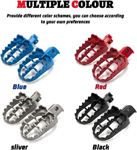 Miniatura 7 de XINGWU Reposapiés negro para motocross, pedales de aluminio para XR50R PW50 CRF70 TW200 KLX110 CRF50 50cc 70cc 90cc 110cc 125cc TaoTao pieza