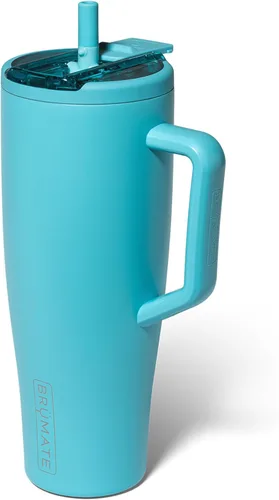 Miniatura 8 de BrüMate Era Flip - Vaso de 30 onzas con tapa con pajilla cubierta 100 % a prueba de fugas, popote higiénico cubierto, botella de agua de acero
