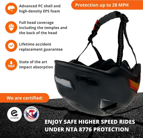 Miniatura 2 de XNITO - Casco de bicicleta con luces LED - Casco de bicicleta urbana para adultos, hombres y mujeres - Certificado dual CPSC y NTA-8776 - Clase 3