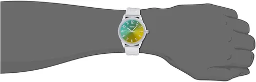 Miniatura 5 de Reloj transparente para mujer, colorido esfera de arco iris, reloj analógico, simple e impermeable para niñas