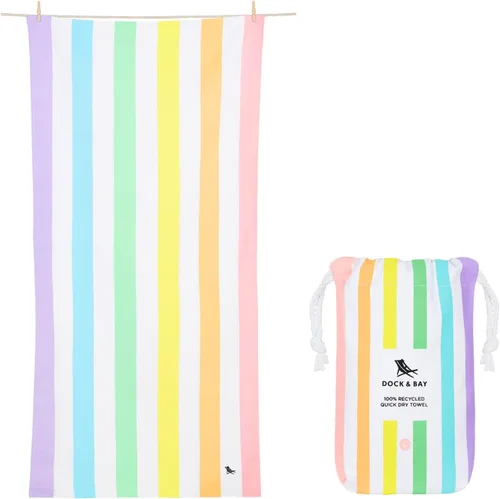 Miniatura 2 de Dock & Bay Paquete de toallas de playa – 2 toallas de playa Cabana – para viajes, natación, campamento, vacaciones – Superabsorbente, secado rápido