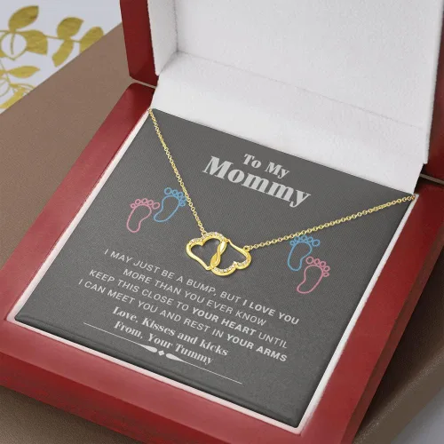 Miniatura 6 de To My Mommy I Love You New Mommy Necklace Baby Bump Gift of New Mom Gift from Husband Mami I Love You Silver Chain Gold Chain Gifts for her Birthday