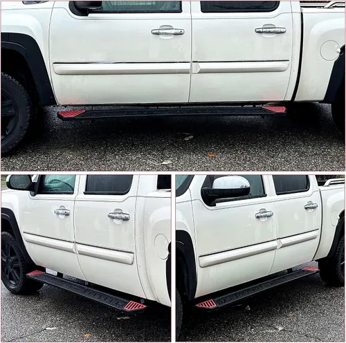 Miniatura 10 de OEDRO - Estribos de 6.5 pulgadas compatibles con 2007-2018 Chevy Silverado/GMC Sierra 1500, 2007-2019 Silverado/Sierra 2500HD 3500HD de 2 filas y 4