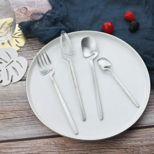 Miniatura 2 de JASHII Cuchara de mermelada de miel, mini cuchara de café de acero inoxidable, cucharadita, 6 piezas (plata mate)