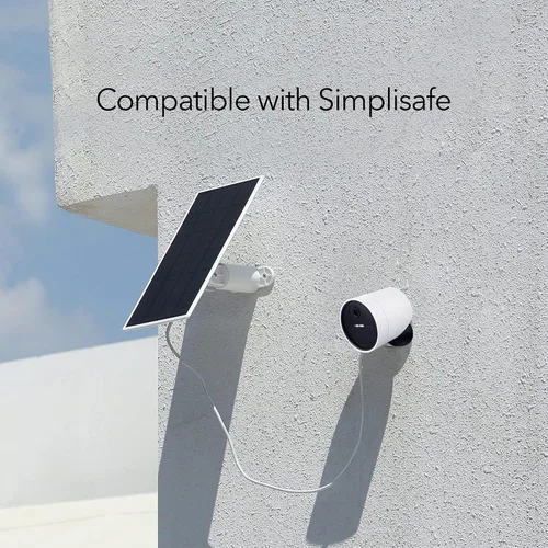 Miniatura 7 de Wasserstein Panel solar para cámara de seguridad inalámbrica SimpliSafe para exteriores, potente panel solar SimpliSafe para cámara al aire libre