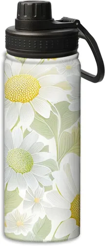 Miniatura 12 de Botellas de agua aisladas de 18 onzas, con estampado de mal de ojo, botella de agua deportiva aislada de doble pared a prueba de fugas, taza térmica