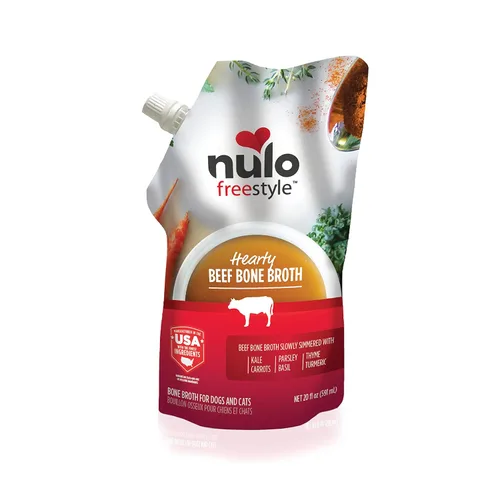 Nulo Freestyle Caldo de Hueso, Complemento Premium para Comida de Perros y Gatos, con Colágeno y Sulfato de Condroitina para Ayudar a Mejorar la