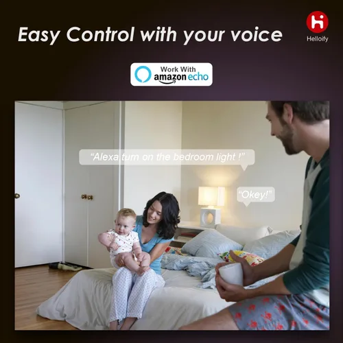 Miniatura 4 de helloify BR30 - Bombillas LED WiFi inteligentes, cambio multicolor RGBCW, blanco cálido a frío, regulable, compatible con Alexa y Google Home