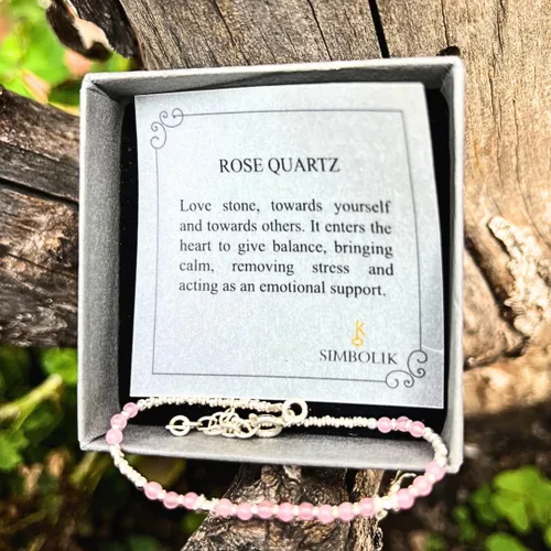 Miniatura 5 de Pulsera energética hecha a mano con cuentas de plata de ley 925 con piedras preciosas - Empoderando la joyería de las mujeres