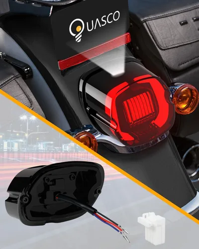 Miniatura 2 de Luz trasera LED estroboscópica de freno trasera ahumada, compatible con Harley Dyna Sportster Road King Electra Glide Heritage Softail Fatboy Touring