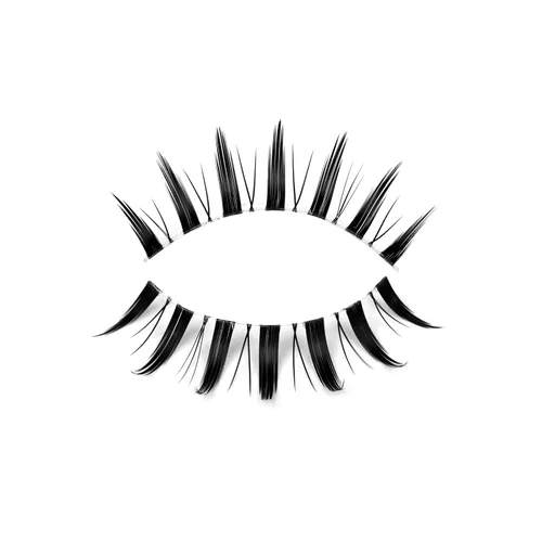 Miniatura 829 de Pooplunch - Pestañas postizas finas de visón sintético, estilo ojo de gato, naturales, cruzadas, tipo racimo, efecto 8D de volumen, tiras
