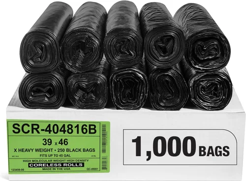 Miniatura 33 de Aluf Plastics - Bolsas de basura de 7-10 galones (paquete comercial de 1000 unidades) - Serie de reducción de fuente, valor de alta densidad